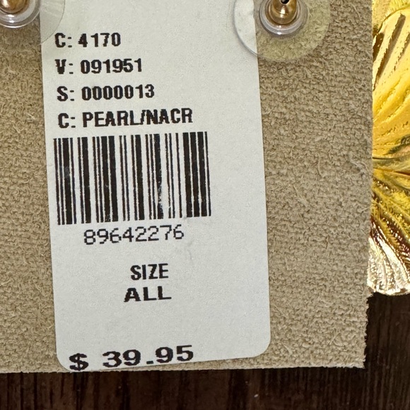 Anthropologie Floral Earrings with Green and Blue Details - Picture 8 of 8